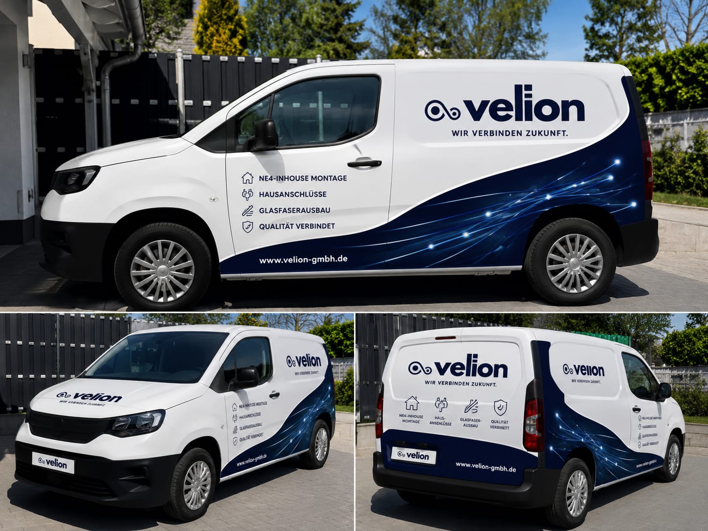 Velion Servicefahrzeug für Glasfaser-Hausanschlüsse und NE4-Montage